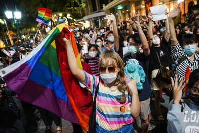 Group of people at music concert