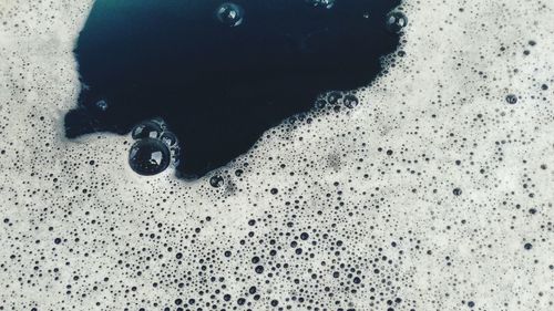 Close-up of bubbles in water