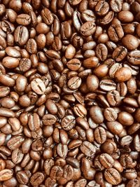 Full frame shot of roasted coffee beans