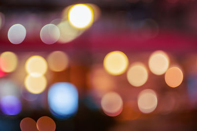 Defocused lights at night