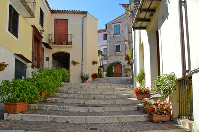 A street of rivello, old town of basilicata region, italy.