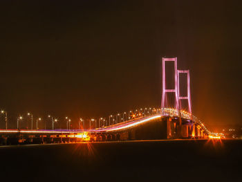 Illuminated city at night