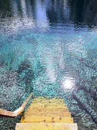 High angle view of swimming pool