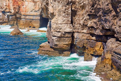 Rocks in sea