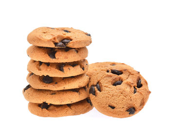 Cookies against white background