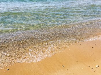 High angle view of beach