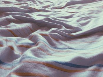 Full frame shot of blanket on bed