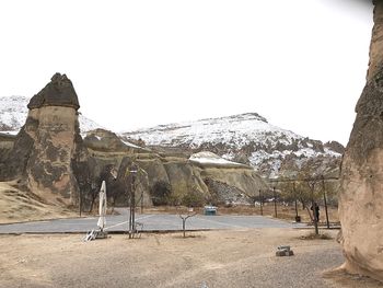 Scenic view of landscape against clear sky