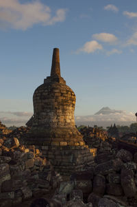 Ruins of temple against sky