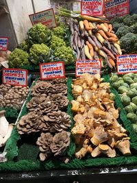 High angle view of food for sale