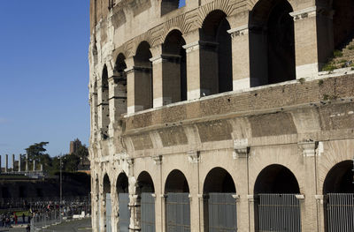 Rome colosseum, architectural cose up