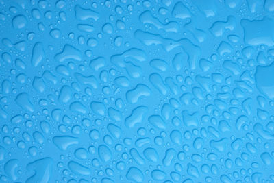 Full frame shot of wet blue water