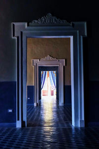 Empty corridor of building
