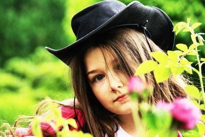 Close-up portrait of young woman
