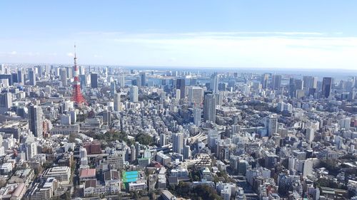 Aerial view of city