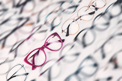 Full frame shot of eyeglasses