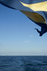 View of sea against clear sky