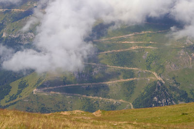 Scenic view of land against sky