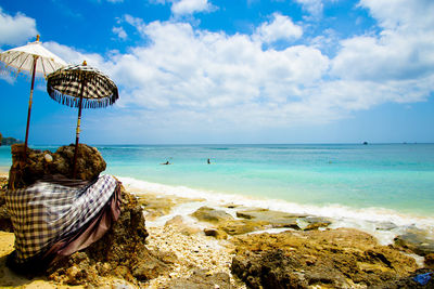 Panoramic view of beach against sky