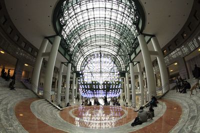 Interior of shopping mall