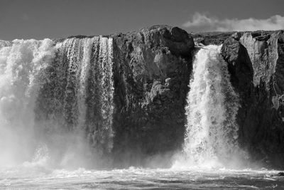 Scenic view of waterfall