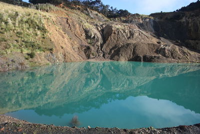 Scenic view of calm lake