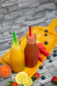 Close-up of drink on table
