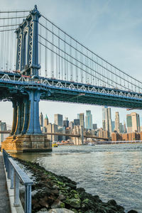 View of suspension bridge