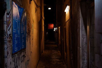 Empty corridor of building