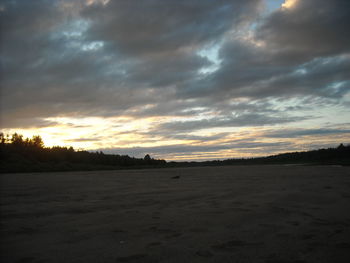 Scenic view of sunset over landscape