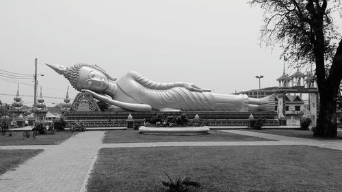 Statue against clear sky