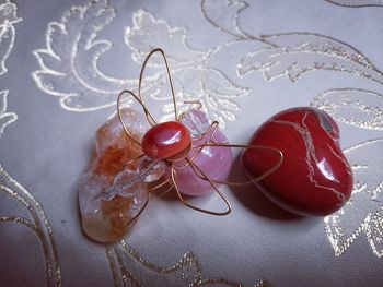 Close-up of christmas decorations on table