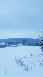 Scenic view of landscape against clear sky