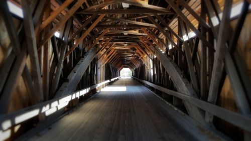 View of illuminated tunnel