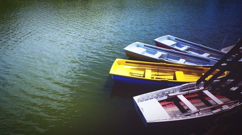 View of boats in water