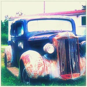 Close-up of vintage car