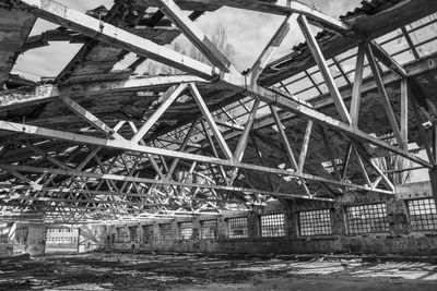 Low angle view of abandoned building