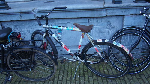 Bicycle parked on bicycle