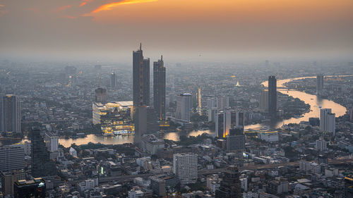 Aerial view of cityscape of bangkok