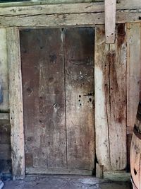 Interior of abandoned door