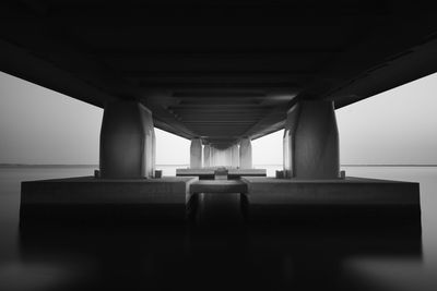 Low angle view of bridge against sky