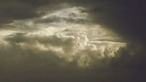 Low angle view of cloudy sky