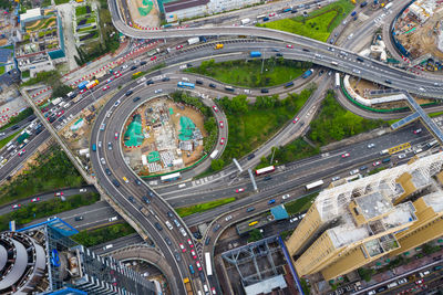 High angle view of cityscape