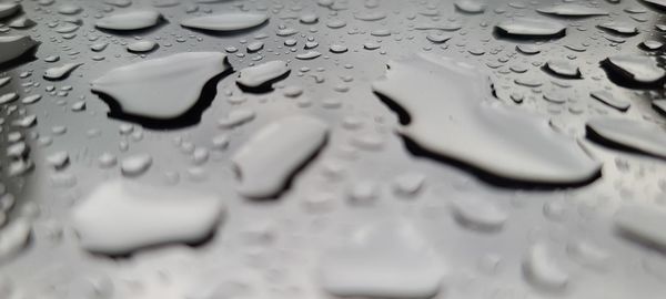 Full frame shot of wet glass