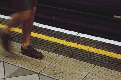 Railroad station platform