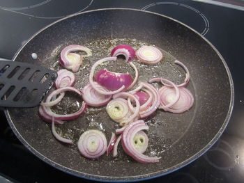 Close-up of food on table