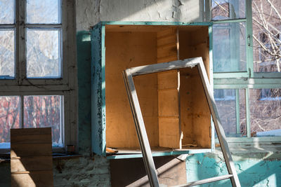 Interior of abandoned building