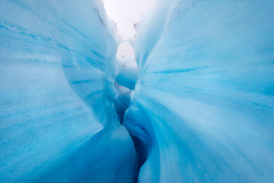 Aerial view of frozen landscape