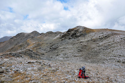 Backpack in the mountains 