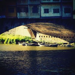 Bridge over river in city